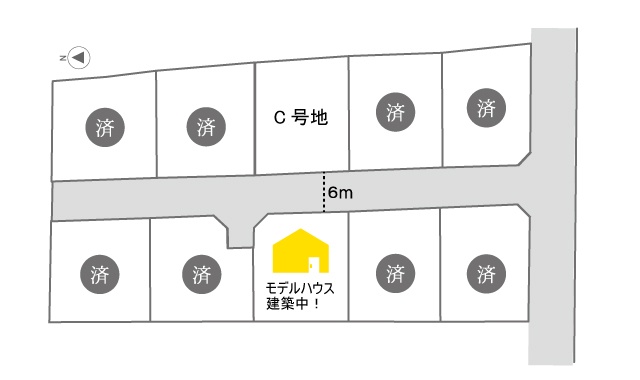 スカイタウン林田町Ⅵの区画図