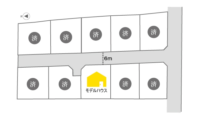 スカイタウン林田町Ⅵの区画図
