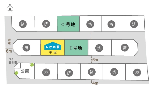 スカイタウン加茂町Ⅵの区画図