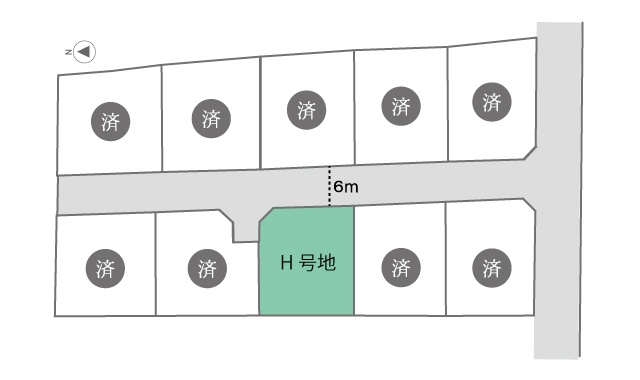 スカイタウン林田町Ⅵの区画図