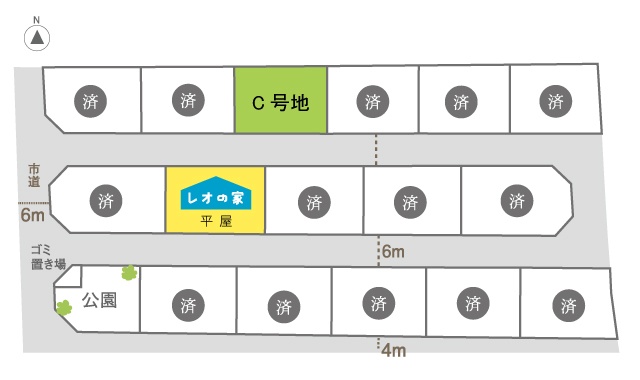 スカイタウン加茂町Ⅵの区画図