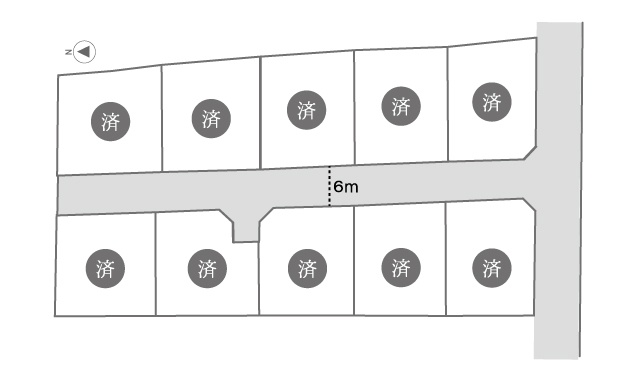 スカイタウン林田町Ⅵの区画図